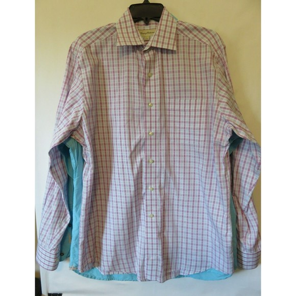 Tommy Bahama Lot 2 Linen/Cotton Blend L/S Button Down Shirt Men Sz L-Sz 16 34-35 - Picture 12 of 12